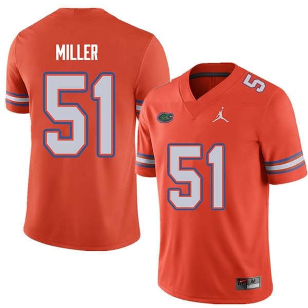 NCAA Florida Gators Ventrell Miller Men's #51 Jordan Brand Orange Stitched Authentic College Football Jersey EGT2564EU